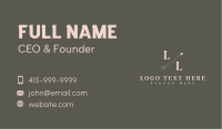 Vintage Classy Lettermark Business Card Image Preview