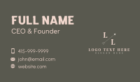 Vintage Classy Lettermark Business Card Preview