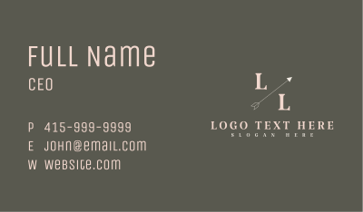 Vintage Classy Lettermark Business Card Image Preview