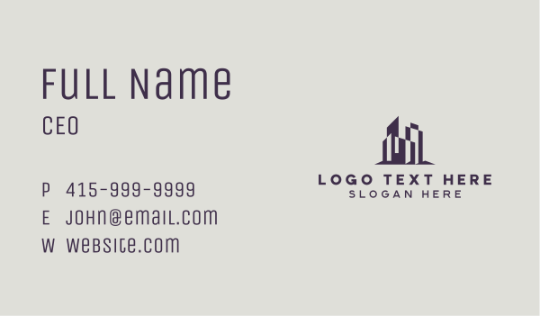 Architect Real Estate Business Card Design Image Preview