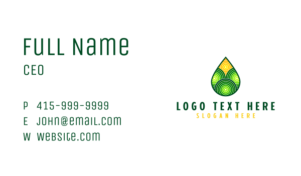 Organic Environmental Farming Business Card Design Image Preview