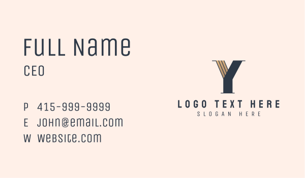 Classic Letter Y Company Business Card Design Image Preview