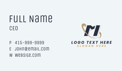 Marketing Firm Letter M Business Card Image Preview