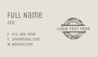 Wood Carpentry Nail Business Card Image Preview