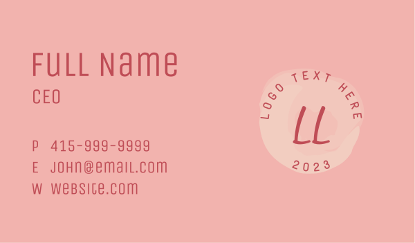 Watercolor Paint Lettermark Business Card Design Image Preview