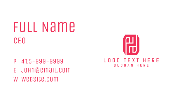 Hexagon Rune AE Business Card Design Image Preview
