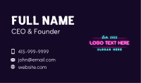 Neon Gaming Wordmark Business Card Image Preview