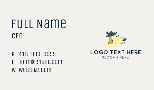 Dog Hat Cartoon Business Card Design Image Preview