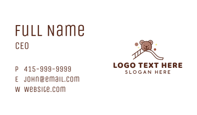 Bear Playground Daycare  Business Card Image Preview