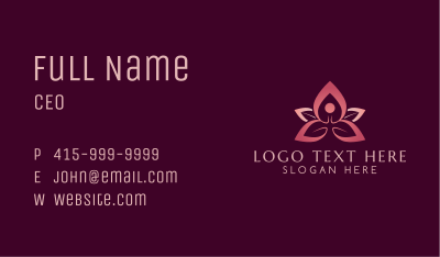 Yoga Flower Meditation Business Card Image Preview