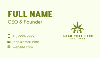 Cannabis Leaf Lettermark Business Card Image Preview