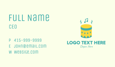 Upbeat Percussion Drum Business Card