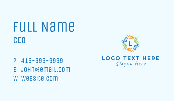 Multicolor Star Letter Business Card Design Image Preview