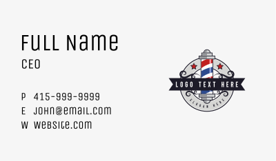 Barbershop Grooming Stylist Business Card Image Preview