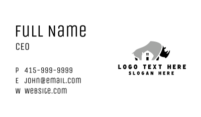 Rhino Home Construction Business Card