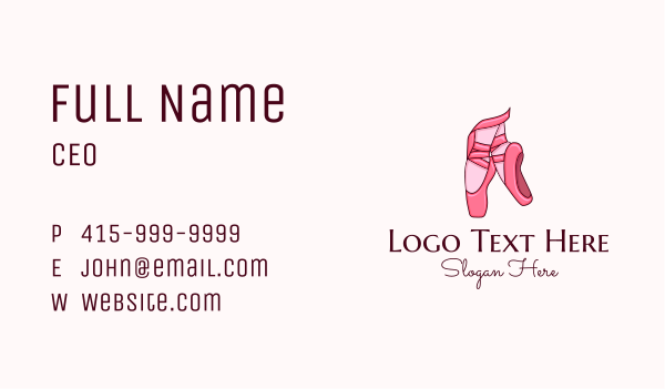 Ballet Shoes Business Card Design Image Preview