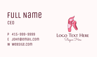 Ballet Shoes Business Card Image Preview