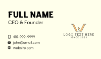 Vintage Letter W Business Card Image Preview