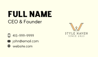 Vintage Letter W Business Card Image Preview