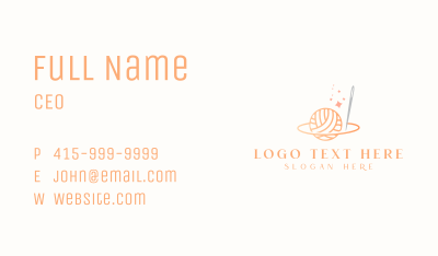 Thread Needle Knitting Business Card Image Preview