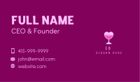 Heart Cocktail Drink  Business Card Image Preview