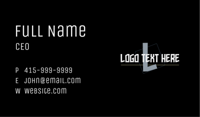 Professional Generic Tall Letter Business Card Image Preview