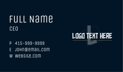 Professional Generic Tall Letter Business Card