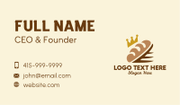 Crown Bread Loaf  Business Card Design