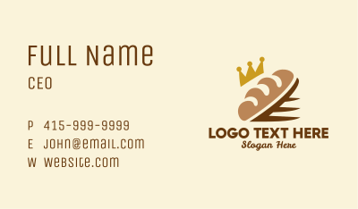 Crown Bread Loaf  Business Card Image Preview