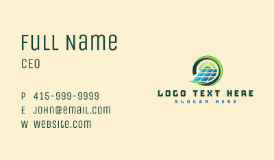 Solar Panel Energy Business Card Image Preview