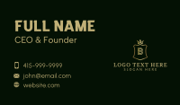 Medieval Shield Letter B Business Card Design