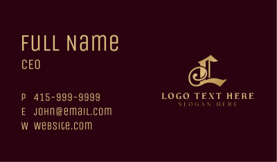Elegant Decorative Calligraphy Business Card Image Preview