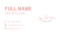 Simple Cursive Wordmark Business Card Design