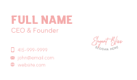 Simple Cursive Wordmark Business Card Image Preview