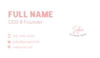 Simple Cursive Wordmark Business Card Image Preview