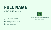 Green Botanical Frame Letter Business Card Image Preview