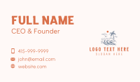 Tropical Island Wave Business Card Preview