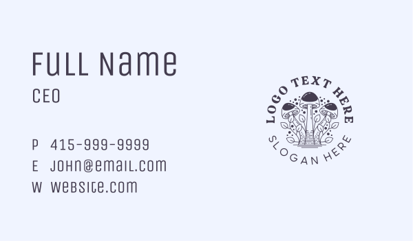 Herbal Fungus Mushroom Business Card Design Image Preview