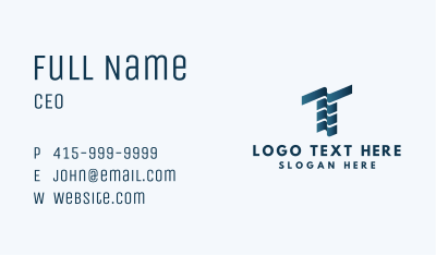 Generic Finance Letter T Business Card Image Preview