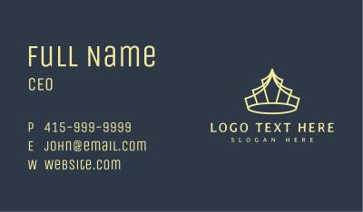 Minimalist Golden Tiara Business Card Image Preview