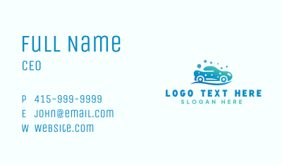 Bubble Shine Car Wash Business Card Image Preview