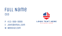 Hexagon American Flag Business Card Image Preview