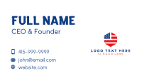 Hexagon American Flag Business Card Design