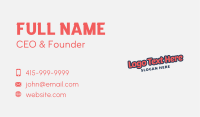 Funky Fun Wordmark Business Card Design