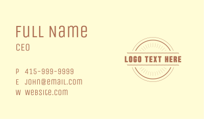 Hipster Craft Business Business Card Image Preview