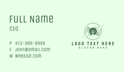 Hand Tree Eco Business Card Image Preview