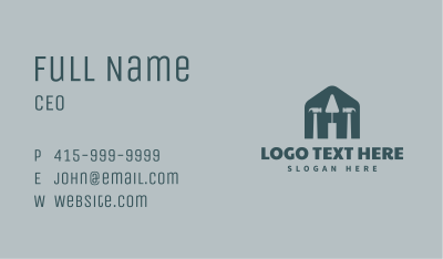 House Hammer Trowel Construction Business Card Image Preview
