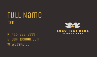 Crown T-shirt Apparel Business Card Image Preview