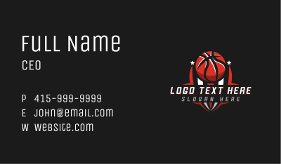 Basketball Sports League Business Card Image Preview