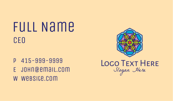 Moroccan Tile Pattern Business Card Design Image Preview